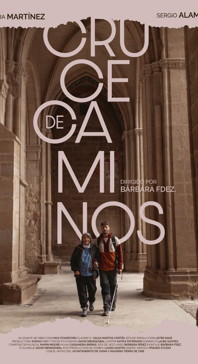 Cruce de Caminos, poster del cortometraje dirigido por Bárbara Fernández